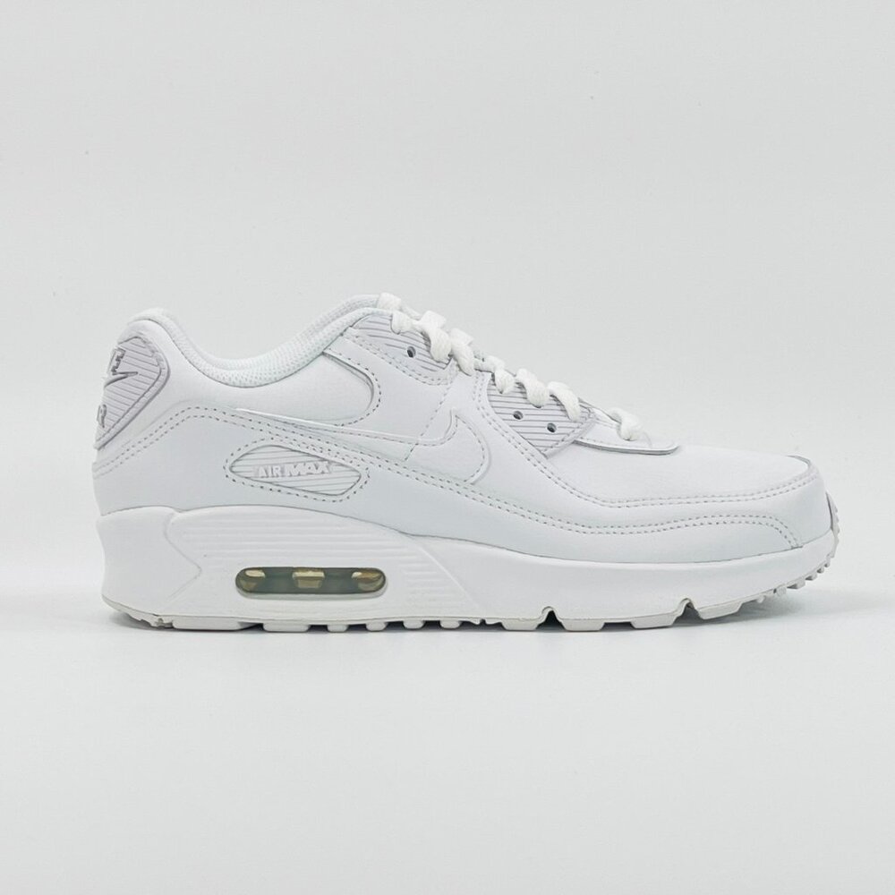 Nike Air Max 90 GS LTR 'Triple White' CD6864-100 size 7 Youth / 8.5 Women